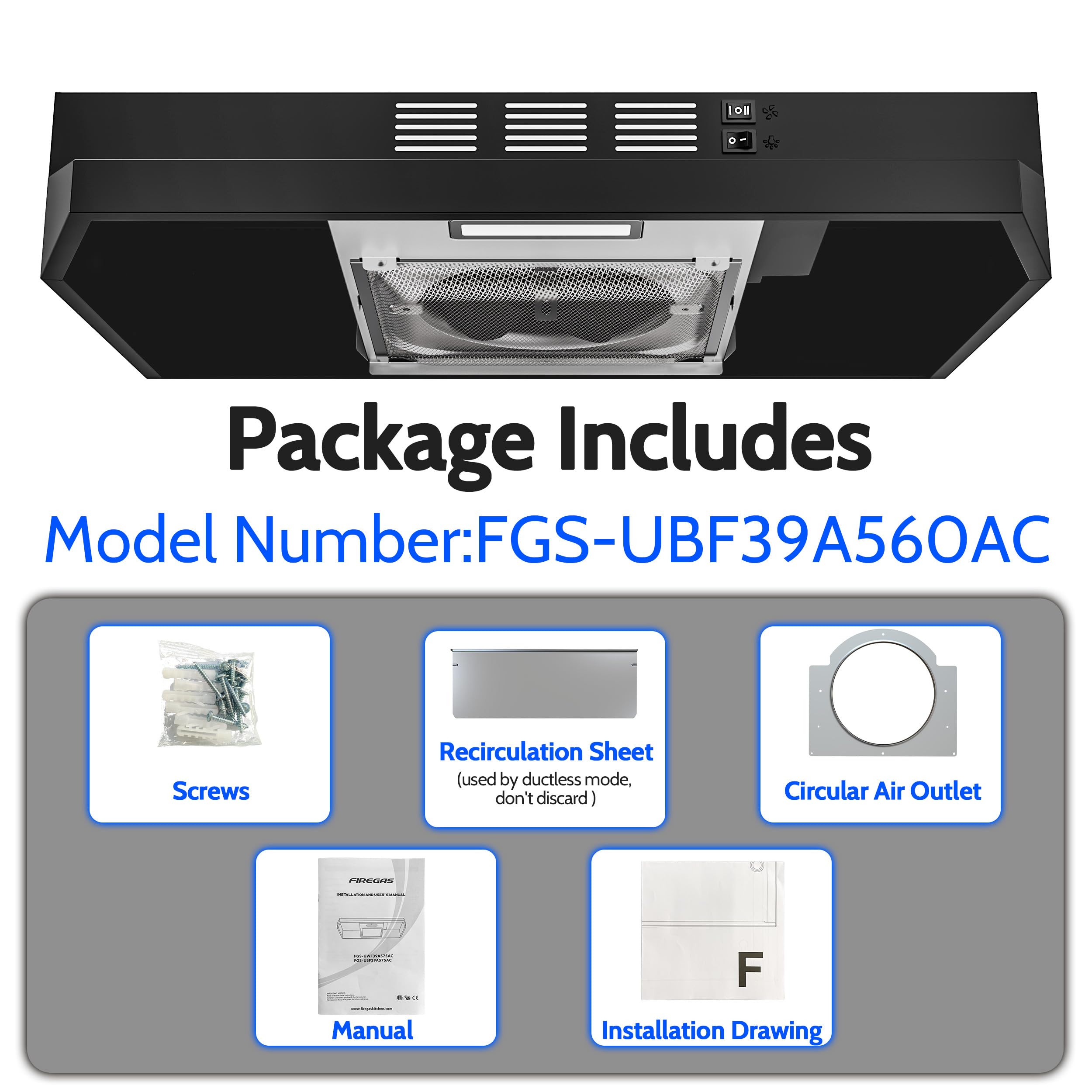 30" Under Cabinet Range Hood - 300 CFM