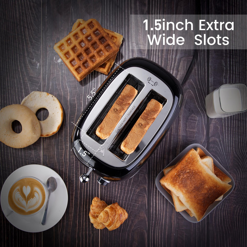 Retro 2-Slice Toaster with Extra-Wide Slots
