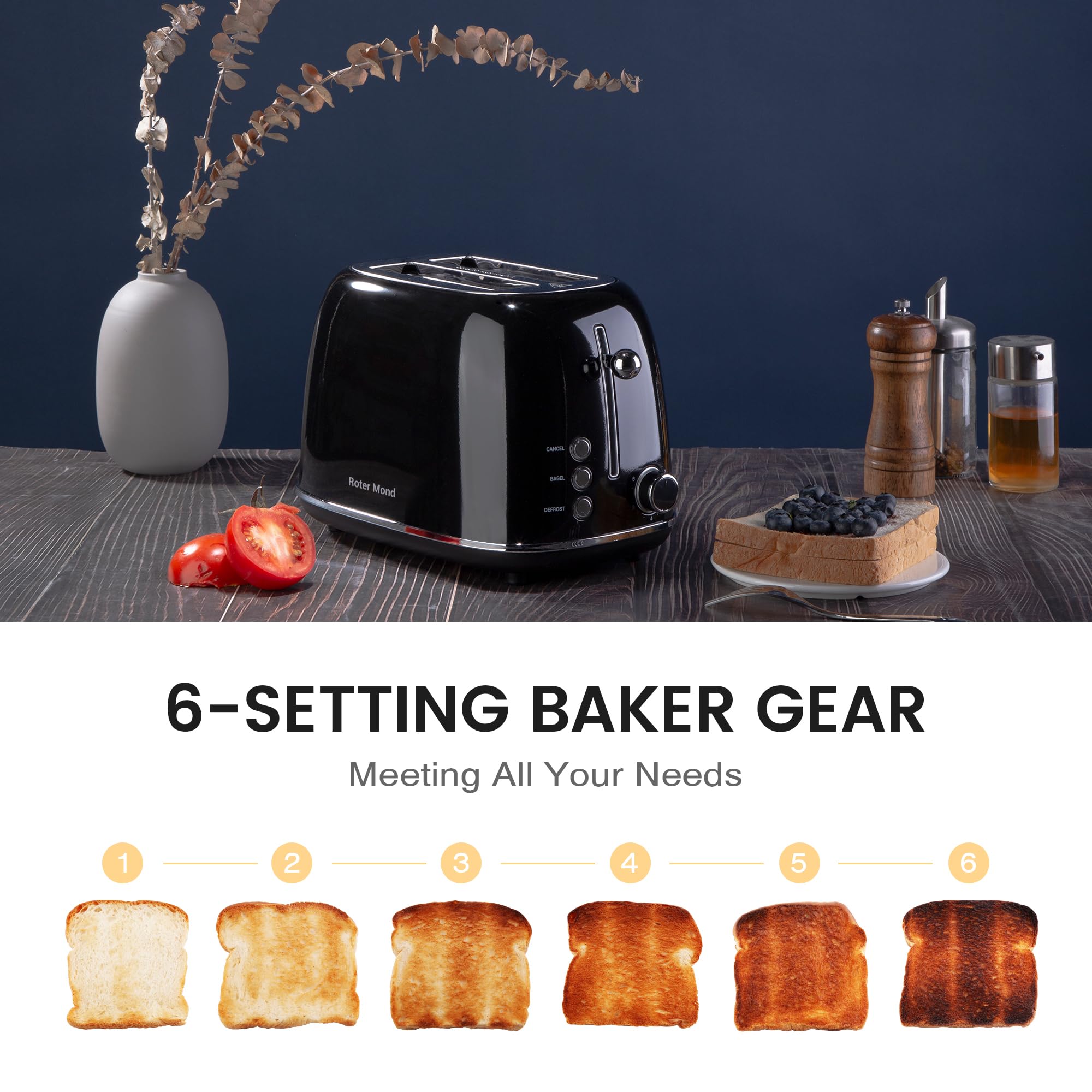 Retro 2-Slice Toaster with Extra-Wide Slots