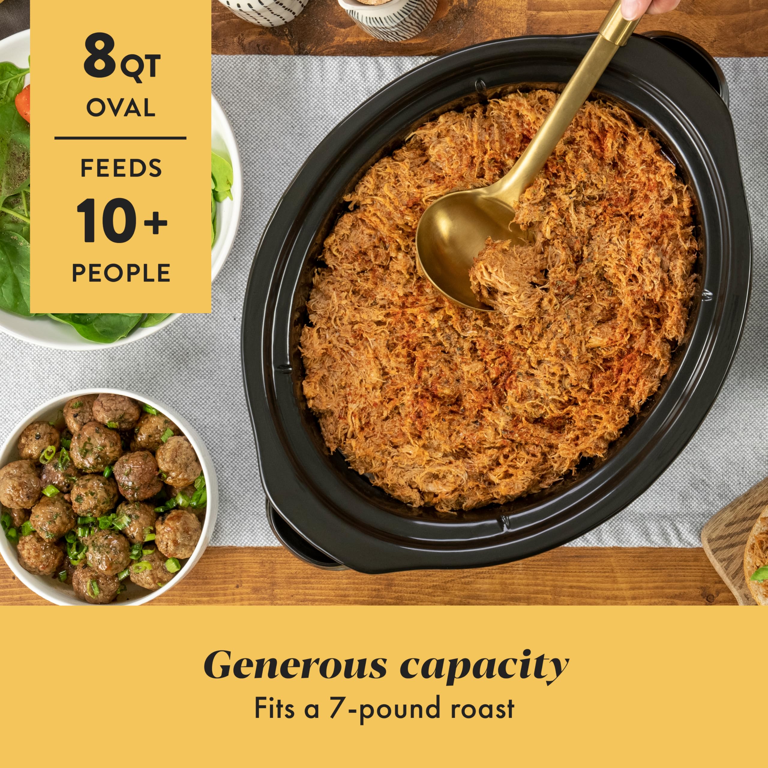 Programmable Oval Slow Cooker - Stainless Steel